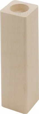 Produktbild von Kleiner Kerzenhalter 20x6 cm rechteckig mit abgerundeten Ecken aus Buchenholz 1 Stück