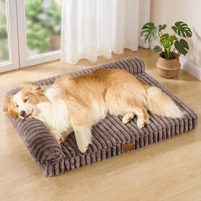 Orthopädisches Hundebett, 91x61 cm, braun, waschbar