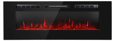 Obrázok produktu pre Klarstein Elektrický krb, elektrické ohrievače do obývačky a interiéru, elektrický krb s LED plameňmi, krb na diaľkové ovládanie, ventilátorový ohrievač s časovačom, nastaviteľný termostat, ohrievač 1800 W