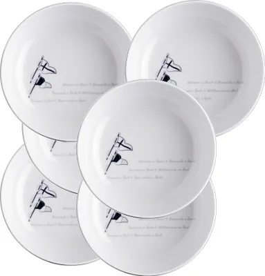 Obrázek produktu pro Mísa na salát, 15 cm - Welcome On Board, sada 6 kusů