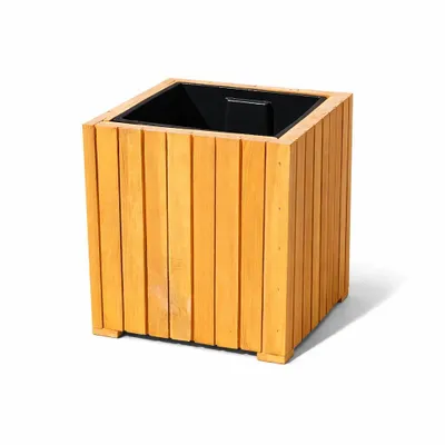 Obrázok produktu pre FKL Drevený kvetináč 35x35x40 cm – balkónový kvetináč odolný voči poveternostným vplyvom – v kompletne zmontovanom stave – D29 Svetlohnedý