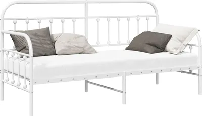 Produktbild von Tagesbettrahmen Weiß 80 x 200 cm Pulverbeschichteter Stahl
