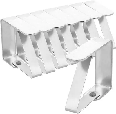 Produktbild von Famanu Tischdeckenklammern 8er Set - Robuste Edelstahl-Klemmen für Innen und Außen