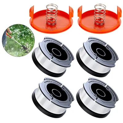 Produktbild von Rasentrimmer Ersatzspule 0,065", kompatibel mit Black+Decker AF-100, 4 Spulen mit Kappe & Feder
