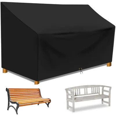 Imagen del producto de Funda impermeable para banco de jardín, para 4 plazas - 193 x 66 x 63/89 cm