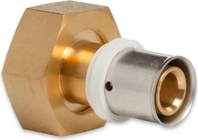 Produktbild von Selfio-Press Aluverbund Pressfitting Übergangsverschraubung Innengewinde 20 x 2 - 1' TH + U Kontur DVGW