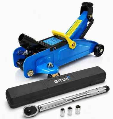 Produktbild von BITUXX 2t Rangierwagenheber Set mit Drehmomentschlüssel 40–210 Nm MS-20153
