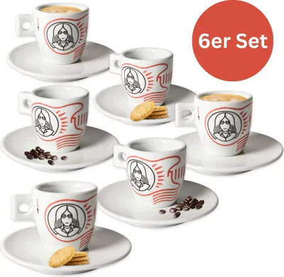 Produktbild von Caffè Moak Espressotasse I`M ROCK mit Untertasse 6er Set