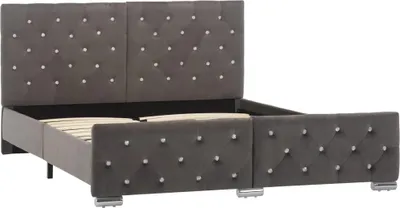Obrázek produktu pro vidaXL Postel Grey Velvet 140x200 cm