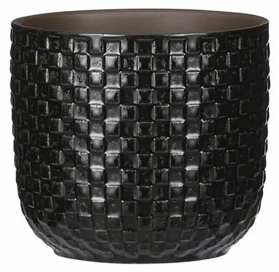 Produktbild von Mica Decorations - Blumentopf - Keramik schwarz - 12 x 11 cm