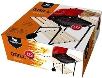 Produktbild von HAPPY GREEN Holz- und Holzkohlegrill PARTY