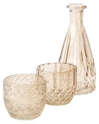 Immagine prodotto di Set di decorazioni in vetro, candelieri e vaso, CHERIN