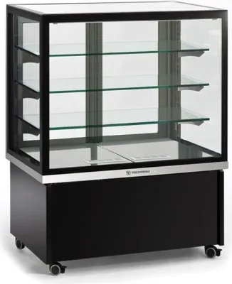 Obrázok produktu pre Vitrína na koláče a torty KBS 940 x 710 x 1340 mm 3 sklenené police Chladenie ventilátorom