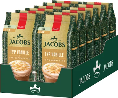 Image de JACOBS café soluble TYPE VANILLE CAPPUCCINO 12 x 360 g sachets saveur vanille