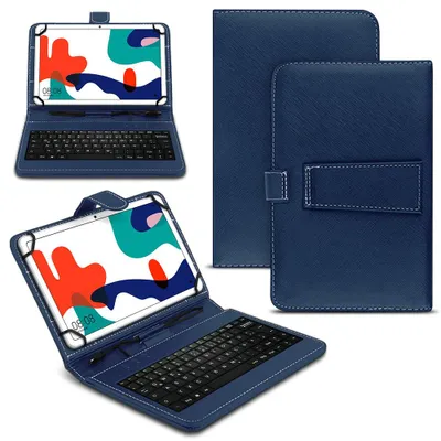 Produktbild von Hülle Tastatur Tasche für Samsung Galaxy Tab A 10.1 T580 T585 Schutzhülle QWERTZFarben:Blau