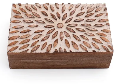 Productafbeelding van Solidchoice - Handgemaakte Houten Sieradenbox met Levensboom Motief