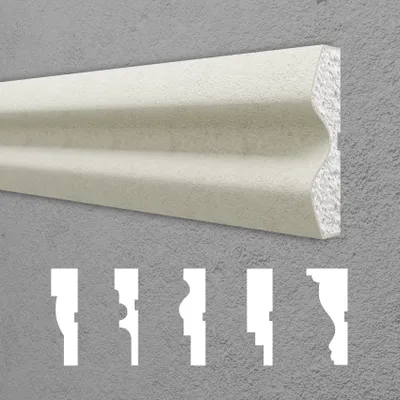 Produktbild von HEXIM Fassadenprofile Gesimsprofile Aussenfassade Fassadenstuck Fassadenelemente Fassade verkleiden Außenstuck - (DML-37, 45 x 150 mm, 10 Meter / 5 Profile)