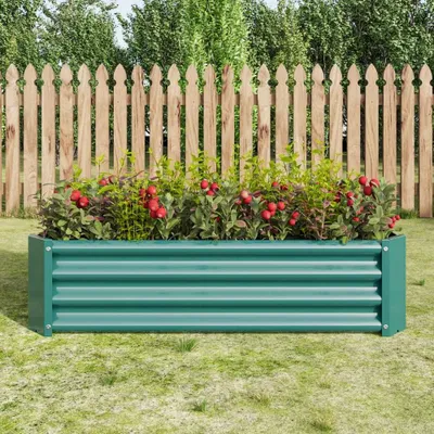 Produktbild von Hochbeet Metall Gartenbeet Stahl verzinkt, rostfrei, für Gemüse Kräuter Blumen, ohne Boden