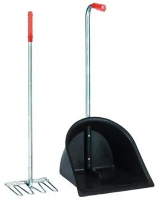 Productafbeelding van Mestboy Mest opraap bak + hark 78cm oranje