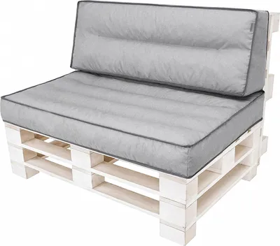 Obrázok produktu pre Súprava vankúšov z paliet "Tomek" 120×80 cm s vankúšom na chrbát 120×40 cm - hrúbka 12 cm, snímateľný poťah | PillowPrim