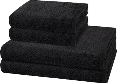 Produktbild von Cawö Pure 2 X Handtuch 2 X Duschtuch im Set Natürliches Material mit feiner Struktur, Saugfähig und hautfreundlich, Trocknergeeignet und pflegeleicht