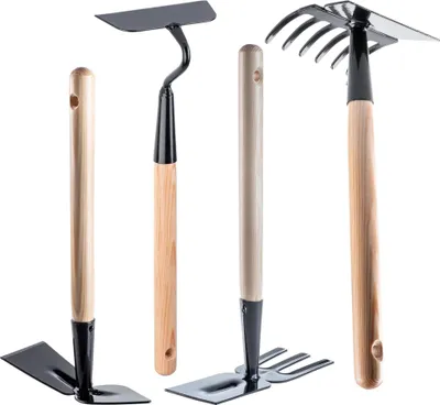 Image de Set d'outils de jardinage - Set d'outils à main pour le jardin - Pour planter, désherber, ameublir le sol - Durable