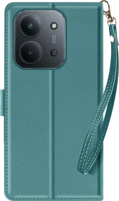 Immagine prodotto di Avizar, custodia per portafoglio Xiaomi Redmi 15C con anello magnetico e supporto, turchese