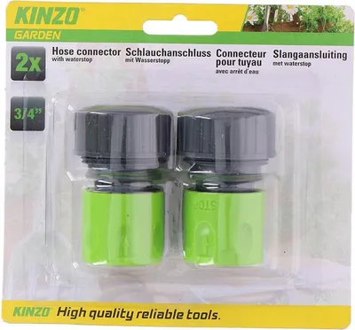 Obrázek produktu pro Zahradní hadicová spojka KINZO, 3/4", 2 kusy