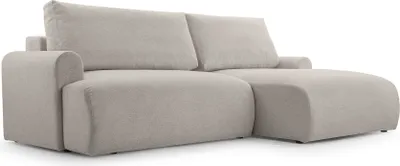 Produktbild von FEDVE Ecksofa Eckcouch Bordon L Form Sofa mit Schlaffunktion Bettkästen Couch Sofagarnitur Rechts Beige (Aragon 20)