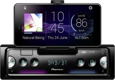 Zdjęcie produktu dla PIONEER SPH-20DAB Odbiornik do smartfonów Radio cyfrowe USB MP3 Radio samochodowe Bluetooth