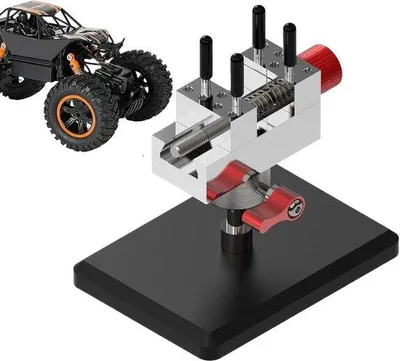 Produktbild von Famanu Mini Schraubstock - Kompakte Werkbankklemme - 360 Grad drehbar - Silber