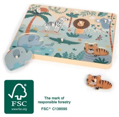 Image de small foot Setzpuzzle Tierlaute „Safari“ 617239 4020972127556