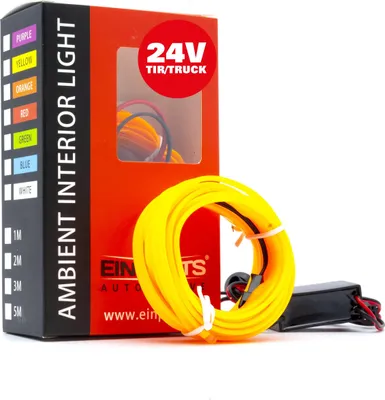 Obrázek produktu pro LED osvětlení interiéru automobilu, 24 V, jantarová barva, 3 metry