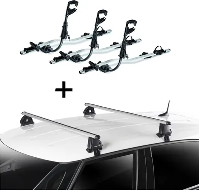 Immagine prodotto di 3x Fast Rider portabici in alluminio + portapacchi VDP EVO ALU compatibile con Alfa Romeo 147 5 porte 2000-2010
