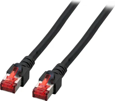 Immagine prodotto di Cavo patch RJ45 S/FTP Cat. 6 LSZH nero 0,25 m