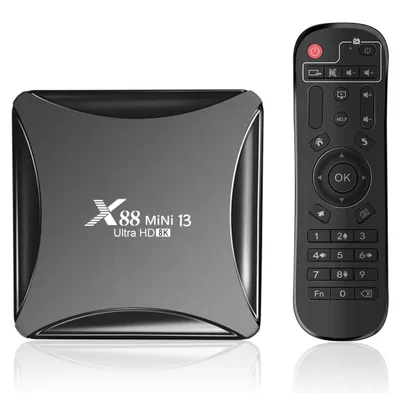 Q Plus Fernseherbox, mit Android 9.0, 4 GB RAM, 64 GB ROM, H6-Vierkern- Cortex-A53, Untersützung von 3D, 6K-Ultra-HD, H.265, 2,4 GHz, WiFi 10/100M-Ethernet, HDMI, intelligente TV-Box