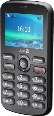 Produktbild von Doro 1880, Balken, Single SIM, 6,1 cm (2.4"), Bluetooth, 1000 mAh, Schwarz