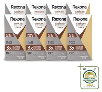 Immagine prodotto di 12 confezioni di Rexona Maximum Protection Active Shield, deodorante antitraspirante in stick, 45 ml - Confezione da 12 pezzi