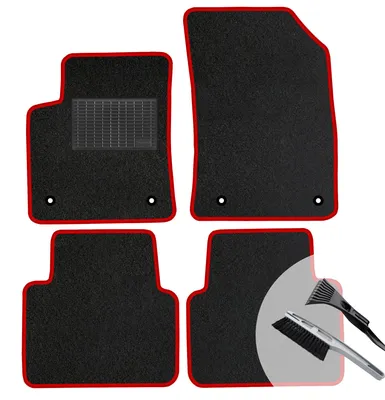 Produktbild von Velours Fußmatten Set Automatten ROTE passend für: Peugeot 207 CC 2007-2012