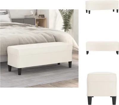 Produktbild von vidaXL Sitzbank Creme 100x35x41 cm Kunstleder - Sitzbänke