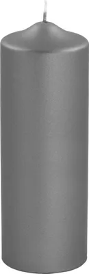 Produktbild von Fink CANDLE, metallic Stumpenkerze, Paraffin, grau, H. 25 cm, D. 8 cm 123744