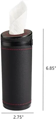 Produktbild von Leder-Tissue-Box für Auto-Innenraum (schwarz)