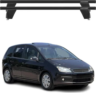 Produktbild von Menabo Dachträger Grundtäger für Ford C-Max 2003-2010 75kg Alu Schwarz 2 tlg