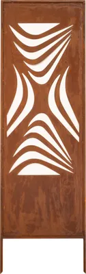 Obrázok produktu pre Kovová zástena na ochranu súkromia - 160 cm x 50 cm - nerezová oceľ - zástena na ochranu súkromia do záhrady - prvok zásteny na ochranu súkromia - zástena na ochranu súkromia - záhradná dekorácia - hrdzavý plot
