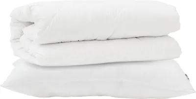 Image de Ensemble de couettes vidaXL avec oreillers, 2 pièces, blanc, microfibre