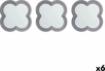 Produktbild von Silbernes Blumenspiegel-Set Polypropylen 78 x 26 x 2,5 cm (6 Stück)