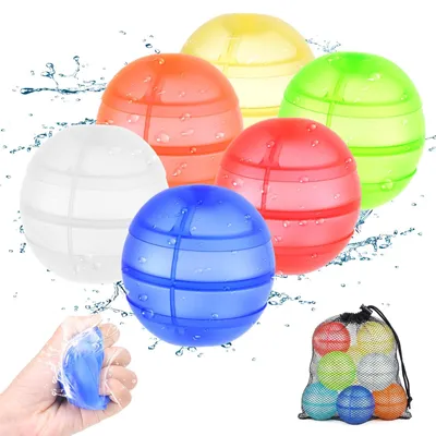 Produktbild von Wiederverwendbare Wasserballons Set von 6 für Wassergefechte
