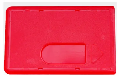 Produktbild von 5x Rote Schutzhülle für Bankkarten, EC-Karten, Plastikkarten und Scheckkarten aus Polycarbonat mit Daumenausschub