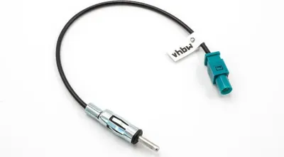 Produktbild von vhbw Autoradio Adapter kompatibel mit Audi ab BJ ca. 2002 - Antennenadapter Fakra (m) zu DIN (m) 150 Ohm