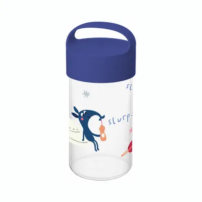 Produktbild von Koziol Snackpot Buddy Snack Space, Trinkflasche, Kunststoff, Organic Blue, 500 ml, 8346746